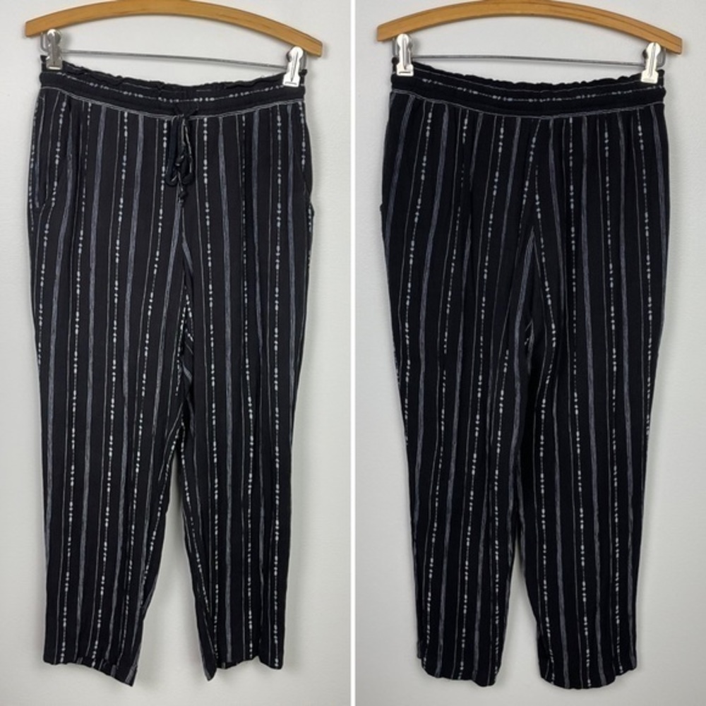 Allison Joy Corey Black Patterned Pants - Picture 3 of 17